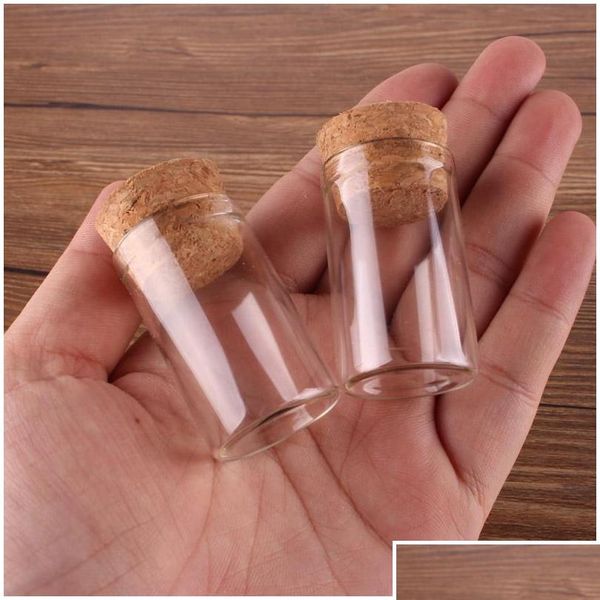 

small test tube with cork ser glass spice bottles container jars vials diy craft 50pc jllqog yummy_shop