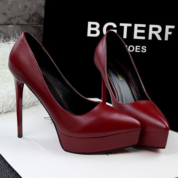 

2021 women extreme 12cm high heels pumps lady tacones heels prom pumps female escarpins platform fetish stripper shoesmultifunction, Black