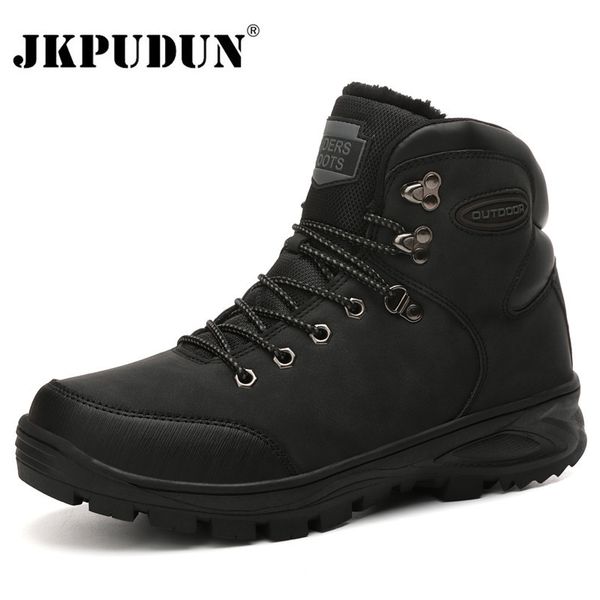 

tactical military snow boots men genuine leather us army hunting trekking camping mountaineering winter work shoes ankle boots t200327, Black
