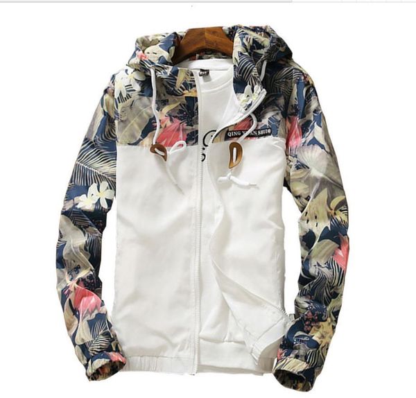 

spring autumn womens windbreaker plus size 4xl zipper hooded floral loose windbreaker womens jacket basic jacket coat 201929, Black;brown
