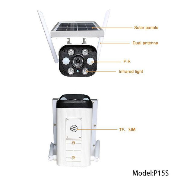 

wifi solar outdoor camera pir low consumption cctv camera