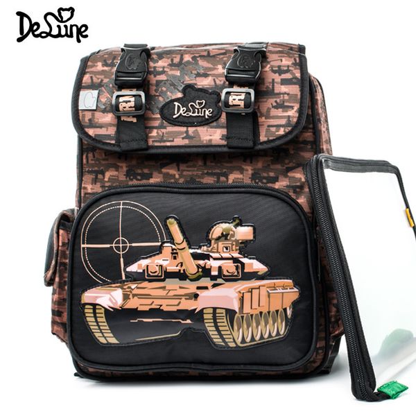 

delune student orthopedic school bags satchel for children boys tank school backpack shoes bag portfolio lmochila infantil y200706