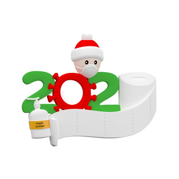 

quarantine christmas decorations birthdays party gift product 2020 personalized family ornament pandemic with face masks