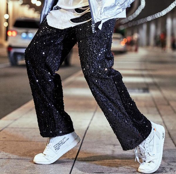 

2021 new promotion main male sweatpants in fashion marks -autumn clothes big feet black hip cargo pants uet7