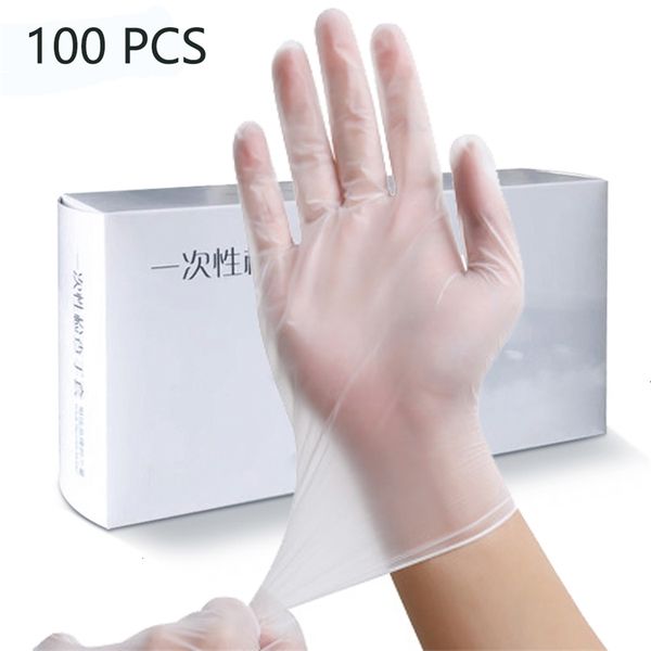 

factoryz5y8factoryix9adishwashing kitchen pvc 100 pcs transparent disposable latex rubber garden gloves universal for home cleaning