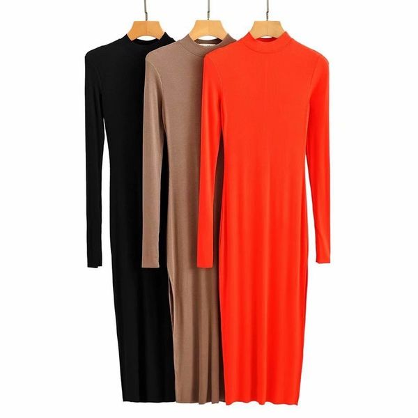 

spring 2020 new women's fashion temperament skirt slit high waist slim dress k712, Black;gray