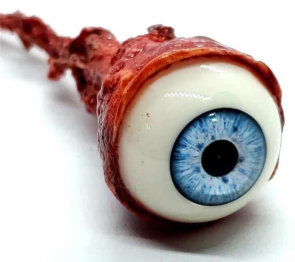 

halloween horror movie prop ripped out eyeball blue