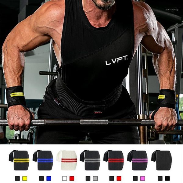

wrist support 1pair adjustable weight lifting strap belt fitness gym sport wrap bandage hand wristband exercise1, Black;red