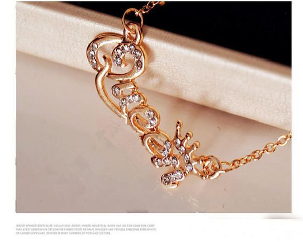 

gold-color queen crown chain necklace zircon crystal necklace women fashion jewelry birthday present 3 color choice as gift girl, Silver