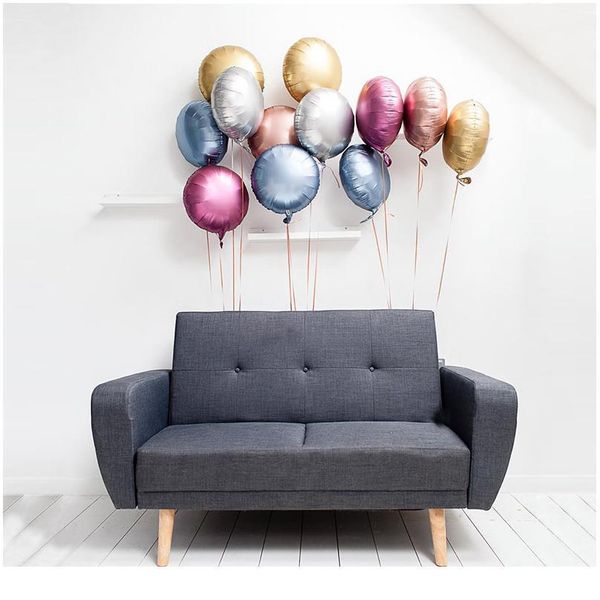 

new 10pcs 18inch chrome metallic heart star round helium foil balloons baby 1st birthday party supplies wedding decor ai bbyhrd