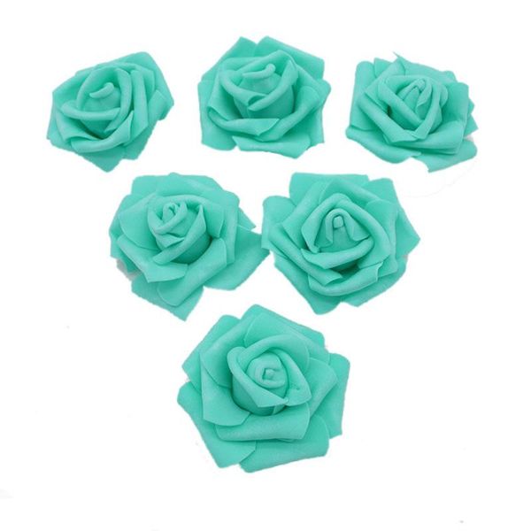 

20шт 6см довольно роза пенополиэтилен искусственный цветок хед для diy свадебный букет garland цветочный бал коробка подарка домашнее украше