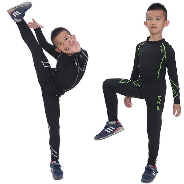 

children's men's long sleeve quick drying elastic football basketball bottoming suit training tights, Gray