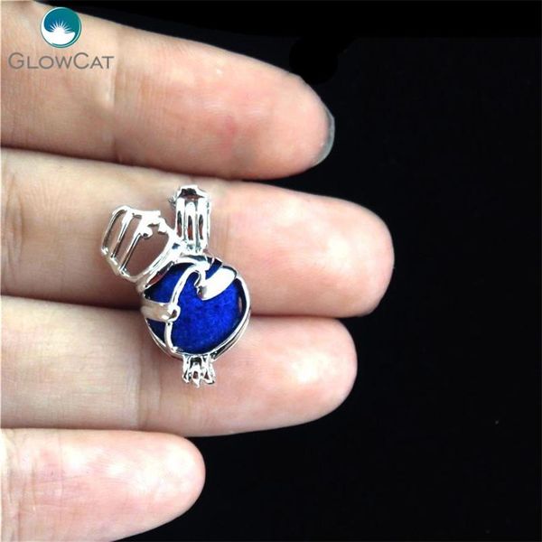 

k385 5pcs/lot silver copper pearl cage xmas lovely slant snowman pendant fairytale party essential oil diffuser jlllqz, Gray