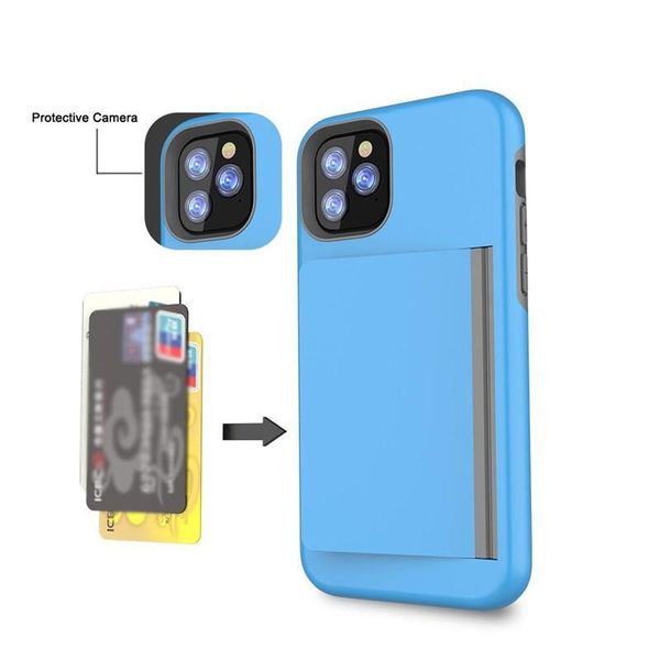 

2 in 1 phone case for iphone 12 fashion pluggable card anti-fall back cover for iphone jllalc net_store