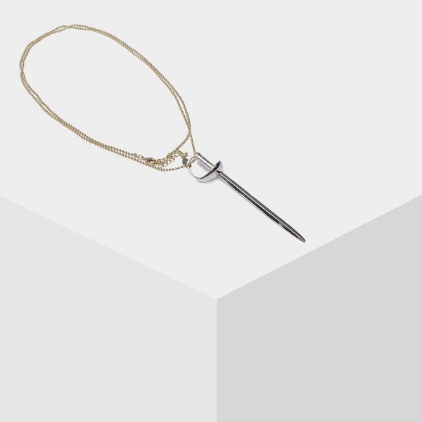 

amorita boutique western sword pendant fashion necklace1, Silver