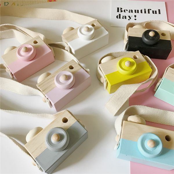 

let's make 1pc wooden baby toys fashion camera wood pendants montessori toys for kids wooden diy present nursing gift baby block