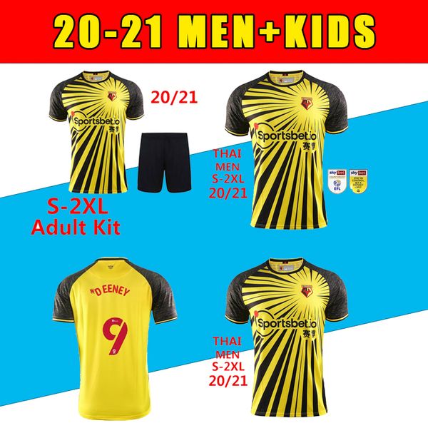 

20 21 watford + kids football jersey wilmot sema cleverley sarr pedro football shirt, Black;yellow