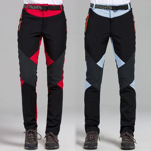 

outdoor pants women's hiking softshell winter warm fleece trousers camping hunting ski, Black;green