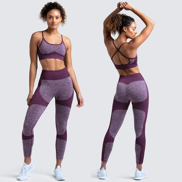 

yoga outfits seamless set women sport clothing high waist leggings for fitness sportsuit female running tracksuit workout gym wear, White;red