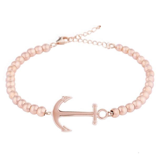 

factory8djibracelet fashion anchor beaded whoesale for men summer stainless steel jewellery, Golden;silver