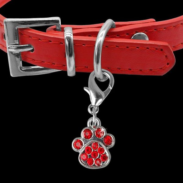 

6pcs/lot bling rhinestone dog cat collar accessories crystal charm necklace pendant accessory for small dogs accesorio wmtqal