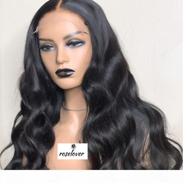 

5x5 hd transparent body wave lace front wig transparent lace frontal wigs 30 inch wavy front human hair wigs brazilian wig, Black;brown