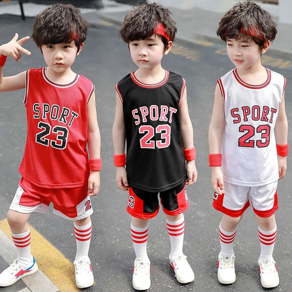

children's suit summer boys and girls sports training basketball kindergarten performance clothes