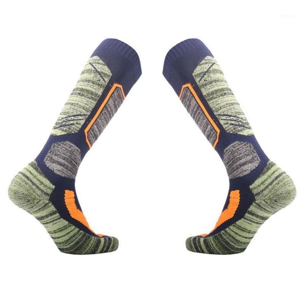 

a pair of skiing socks thick warm snow winter skiing socks long knee1, Black