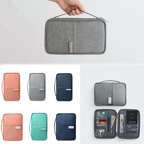 

family travel organiser passport document holder rfid cards tickets wallet pouch
