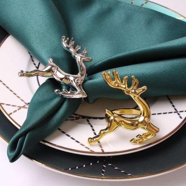 

napkin rings elk deer table decorative ornament for christmas wedding parties everyday use1