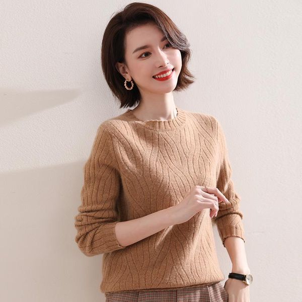 

women sweaters and pullovers 100% cashmere sweater knit jumpers ladies winter new o-neck thicken solid clothes1, White;black