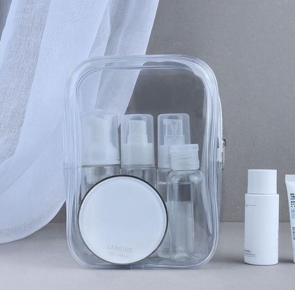

10pcs women pvc transparent waterproof travel cosmetic bag size 12*4.5*15.5