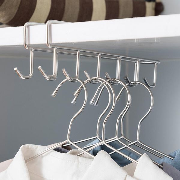 

hooks & rails stainless steel kitchen cabinet multifunctional lower hook card holder cup hanging kitchenware rack wy5