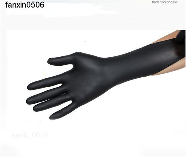 

100pcs glove rubber nitrile disposable authentic ammex v sgs durable powderless gloves for md emd er lab professional used1 ozoz