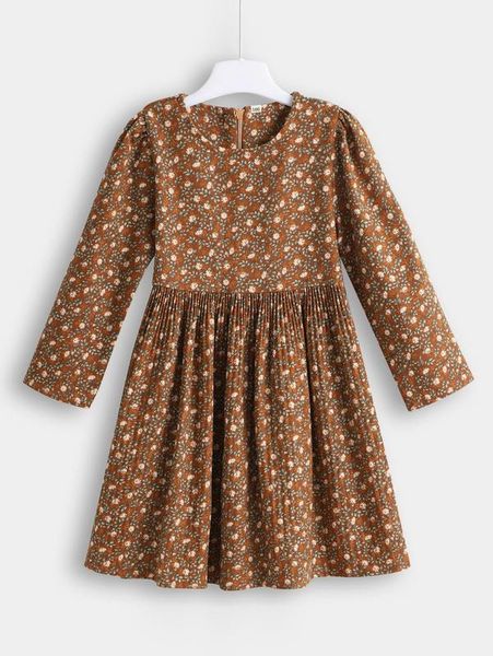 

toddler girls ditsy floral print tie back dress she, Red;yellow