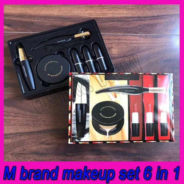 

.m makeup set 6 in 1 endless sunshine matte lipstick lipgloss eyeliner mascara foundation cosmetic kit