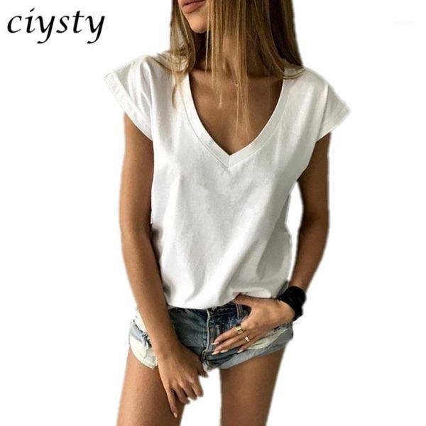 

2017 summer t shirt women short sleeve v neck loose tshirt casual women t shirt camisetas feminina lady 1, White