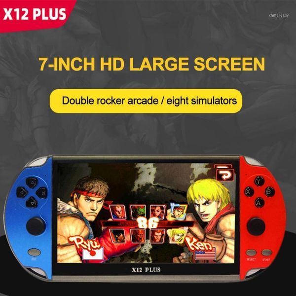 

x12plus 7 inch handheld 16gb psp fc gba nes built-in 10000 game console game console1