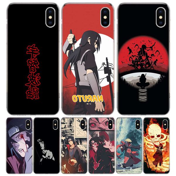 

1dwanimated naruto akaki itachi mobile phone cover def 11 12 mini pro 7 6x8 6s plus xs max + xr 5s se