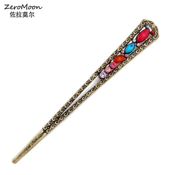 

crystal rhinestone teardrop акриловые палочки для волос женщины прикосновение для волос аксессуар для волос урожай ювелирные изделия, Golden;silver