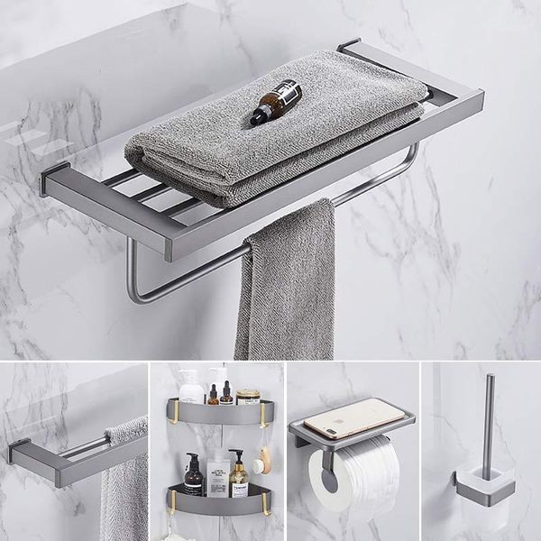 

yujie bathroom hardware kit gun gray bathroom rack towel rack pendant yjmhy-20021