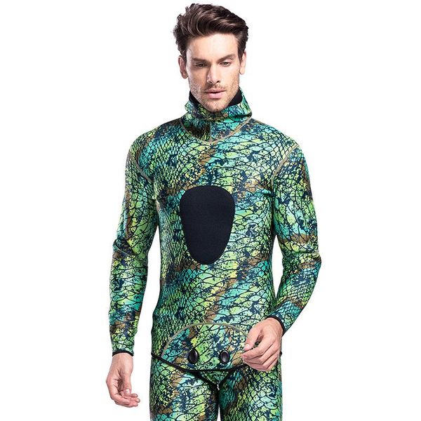 

3mm wetsuit men with hood neoprene scuba diving jumpsuit spearfishing diving suits 2-piece clothes equipment
