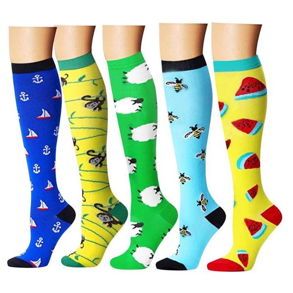 

men's socks anti fatigue sport compression stockings pressure varicose vein stocking leg support stretch circulation stock, Black