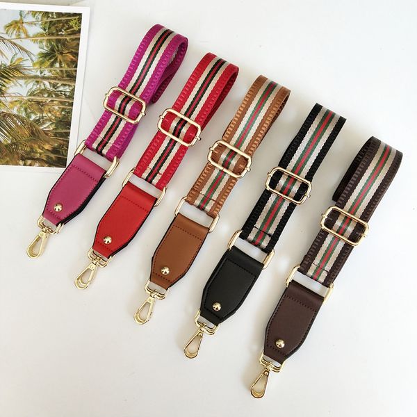 

нейлон цветные модные аксессуары сумка с регулируемым плечом сумка широкий плечевой ремень полосатый ремешок o сумка ручки, Black