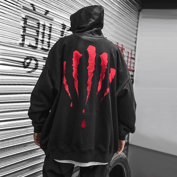 

2019 claw marks streetwear толстовки мужские толстовки хип-хоп мужчина 2019 мода осень зима теплая мужская повседневная пуловер, Black