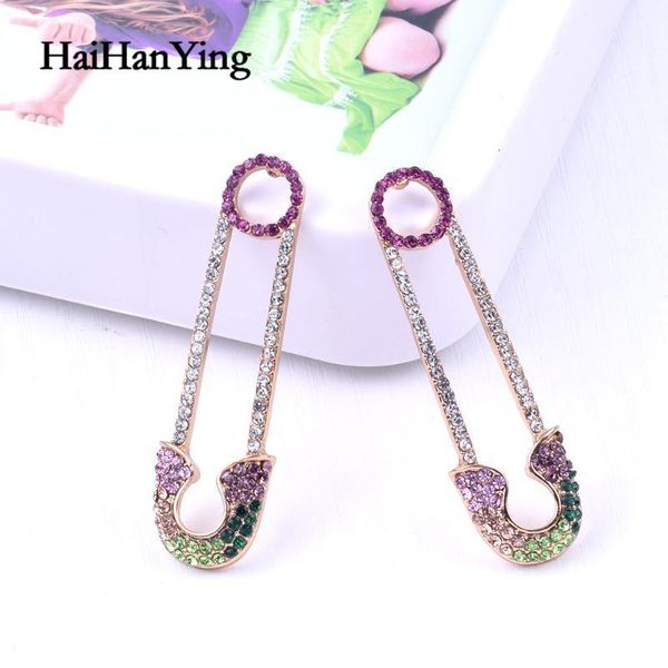

fashion new pin colored crystal earrings women's personality drop earrings retro big party jewellery1, Silver