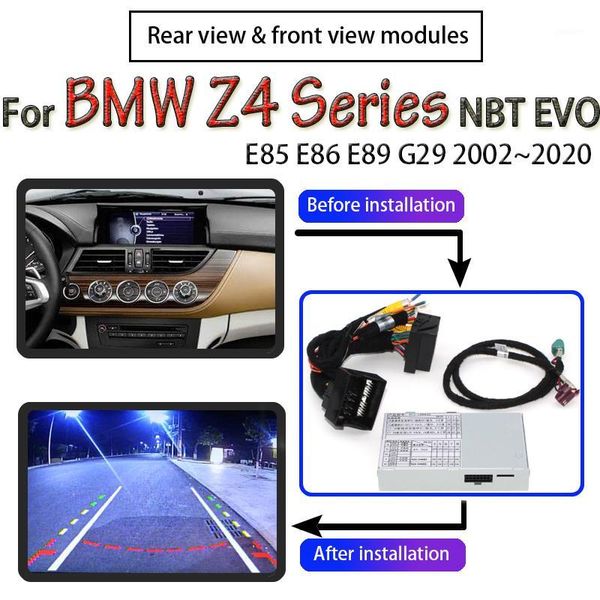 

car rear view cameras& parking sensors for z4 e85 e86 e89 g29 2006~2021 cic nbt evo system interface adapter original screen upgrade camera