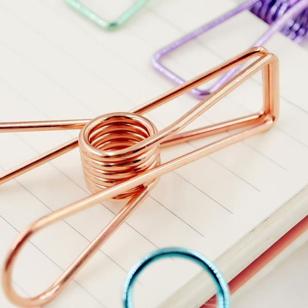 

1 шт. металлическая связующая клип творческий офис счета заливки заливки зажимы фотографии письмо открытки binder зажима студенты специальны