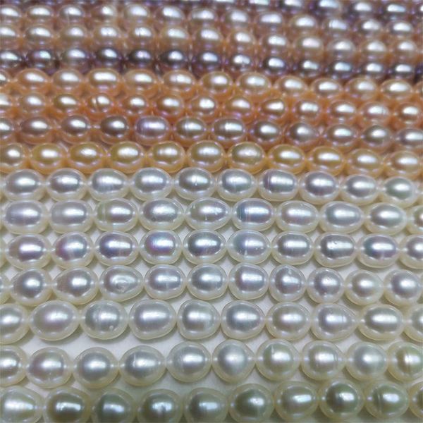

chains loose pearl strand necklace round shape with size 8-9mm perfect luster for diy jewelry, Silver