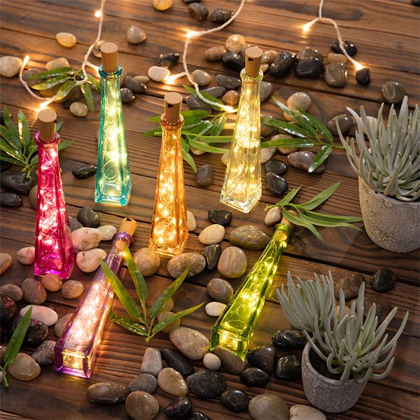

2m cork 20led lamp 1m shaped 10led bottle ser light glass wine led copper wire string lights for xmas party wedd